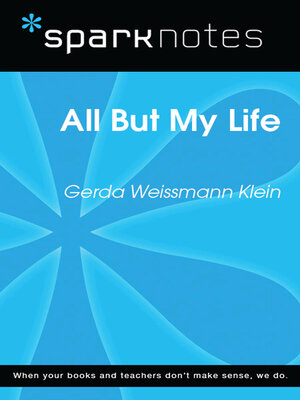 cover image of All But My Life (SparkNotes Literature Guide)
